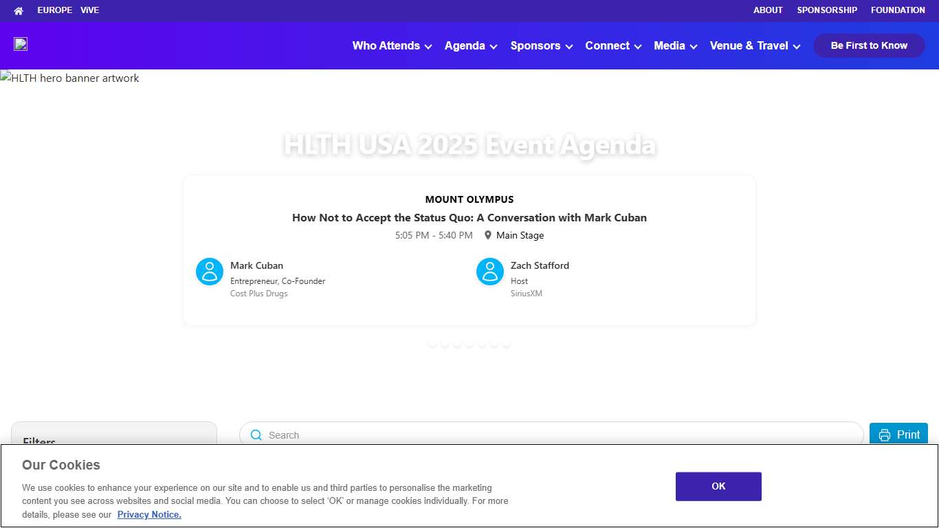 Agenda HLTH USA 2026 Las Vegas, NV - HLTH